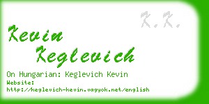 kevin keglevich business card